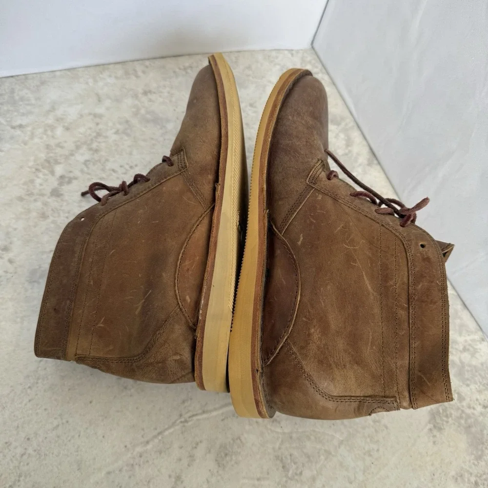 Oliberté Men's Brown Leather Chukka Boots Size 43 Handmade  Lace Up Casual Boots